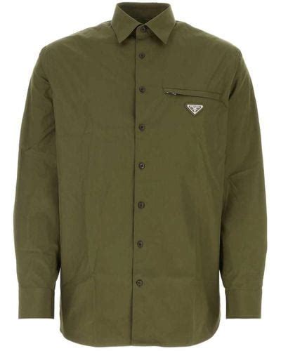 green prada shirt men